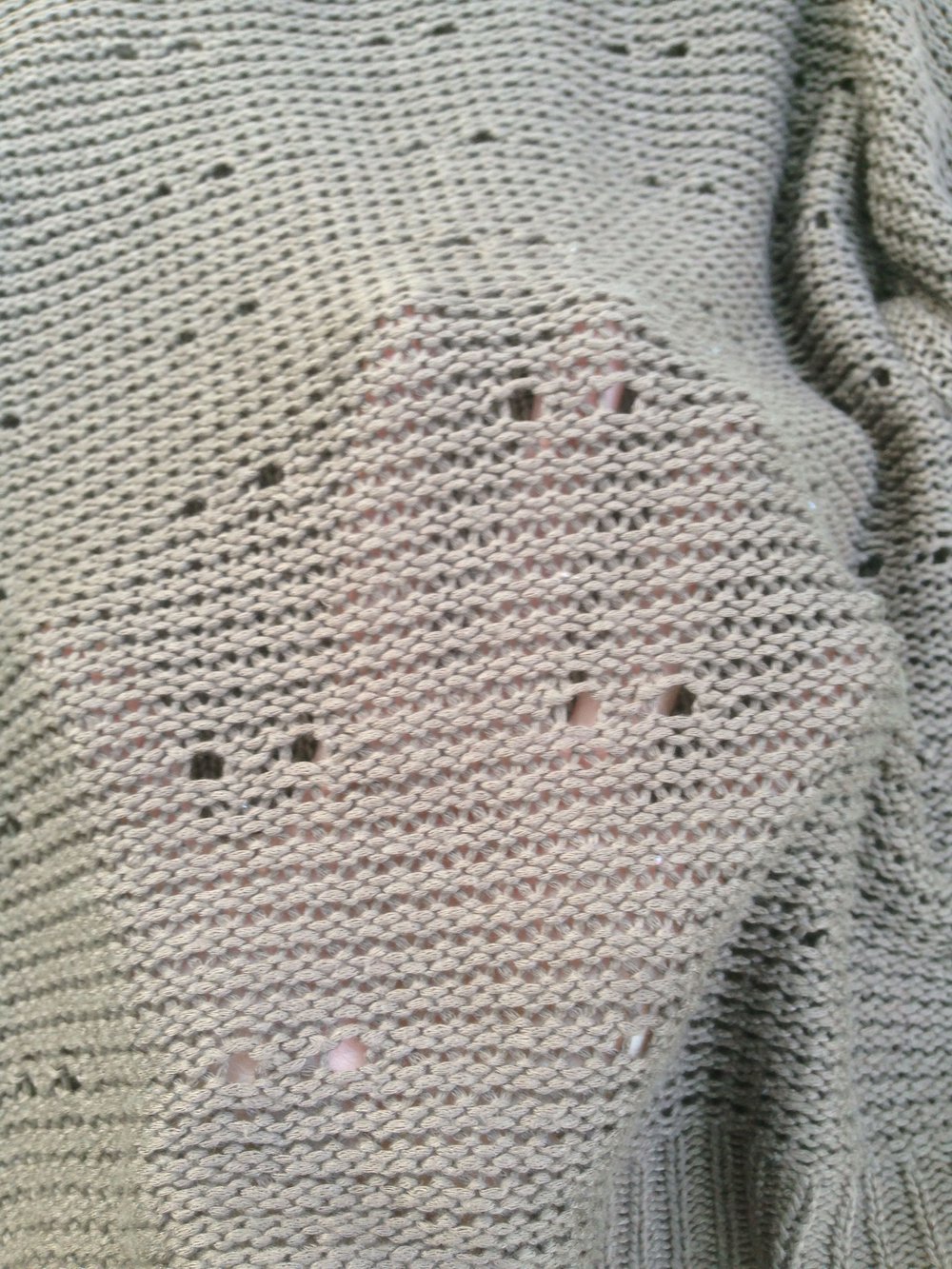 Braunes Strick T-Shirt