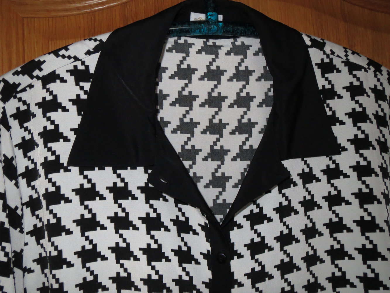 Bluse mit Top, Gr.50/XL, schwarz-weiß, neu