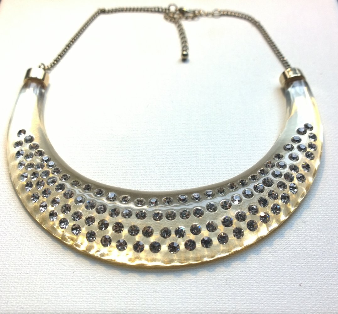 Statementkette Plexyreif mit Strassteinen