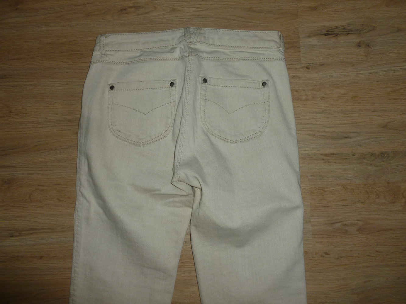 Hose Jeans beige Biba Crisca Pailletten