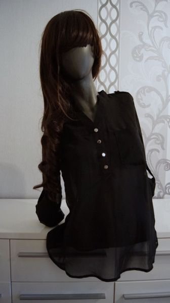 Bluse Schwarz ausgez. XL auch L 40