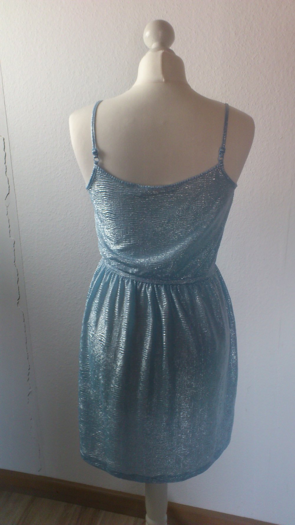 Kleid hellblau silber 34/36 H&M Sommer Kinder Größe 164