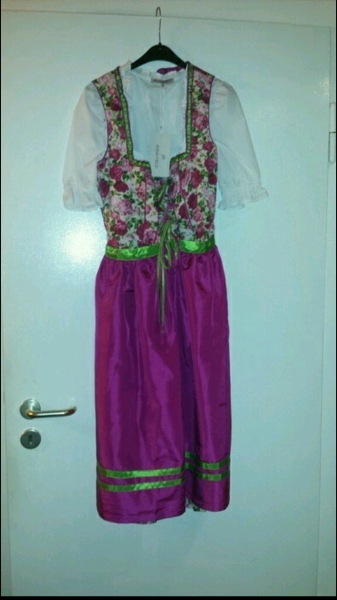 Superschönes Dirndl, neu mit Etikett, pink/grün/weiß
