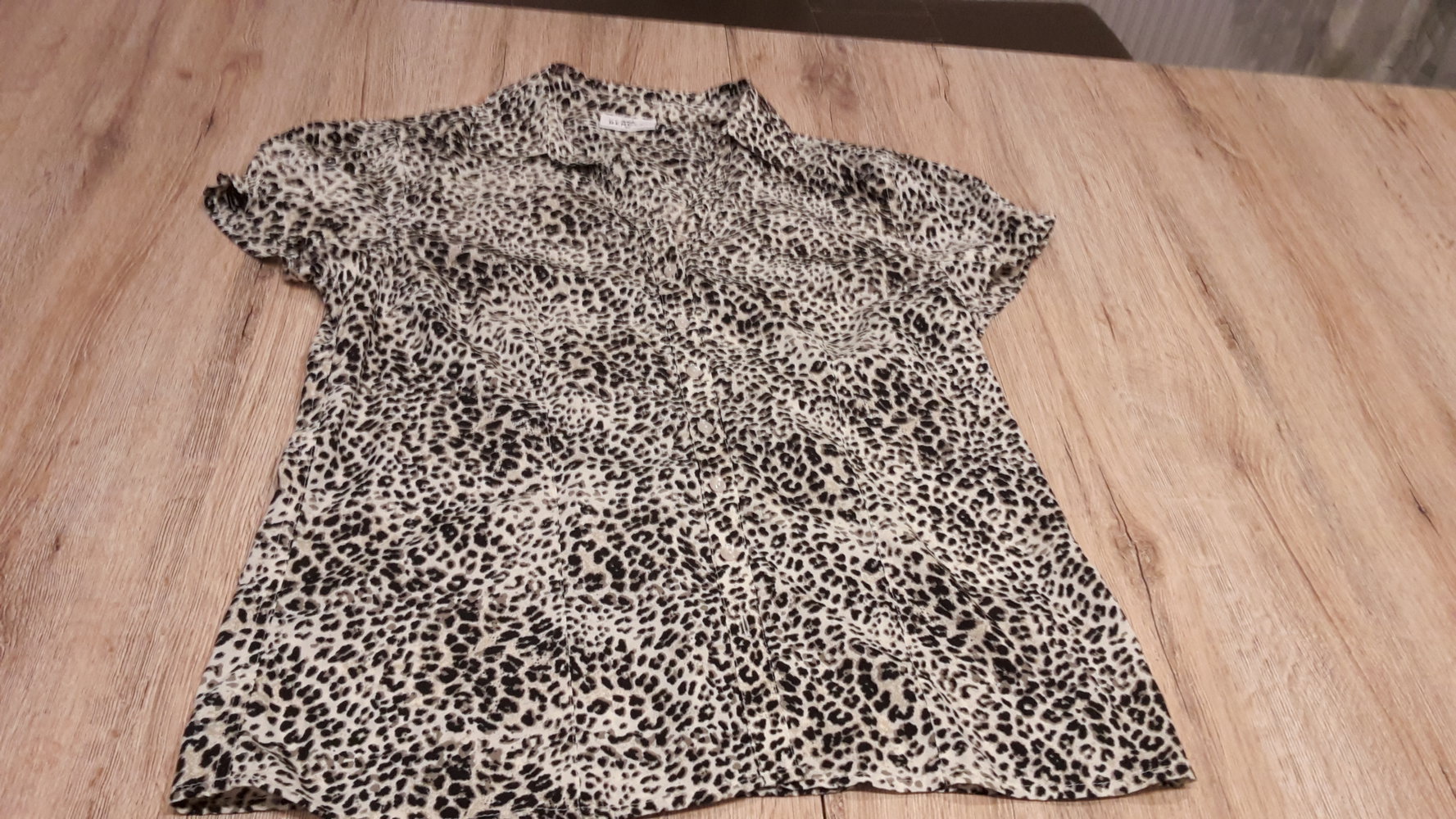 Bluse M/40 leoprint muster leo sommer kurzärmlig Frühling busniss