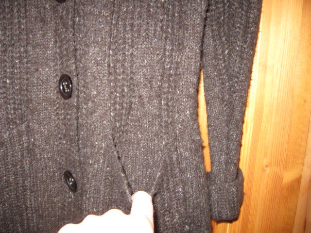 *** Super Schöne Strickjacke mit Kunstfellkragen ***