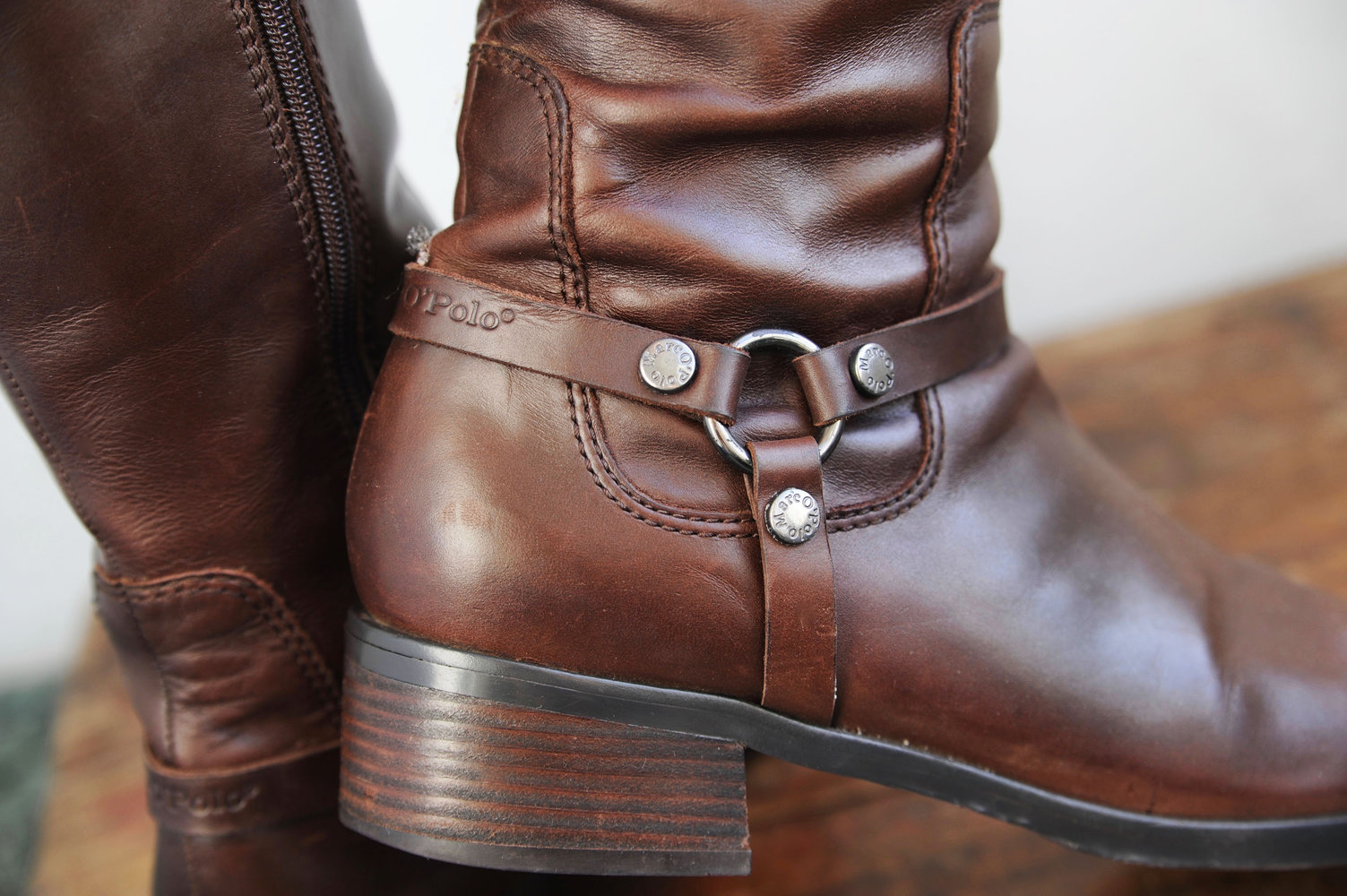 Tolle Marc O'Polo Stiefel, Reiterlook, Lederstiefel