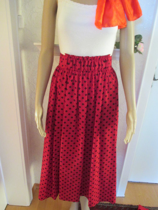 NEU * Elegant * Original VINTAGE * Rauten wie Punkte * Dots * High Waist * Midi * Rock 