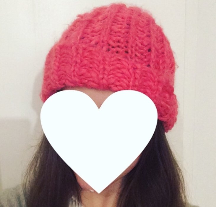 Super flauschige pinke Kuschelmütze