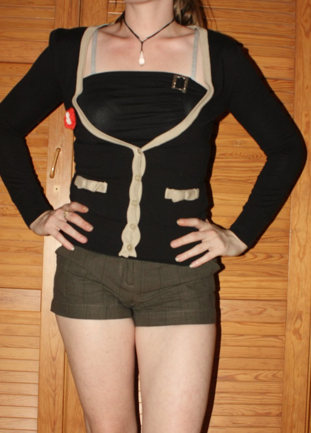 Strickjacke paspeliert, Gr. XS