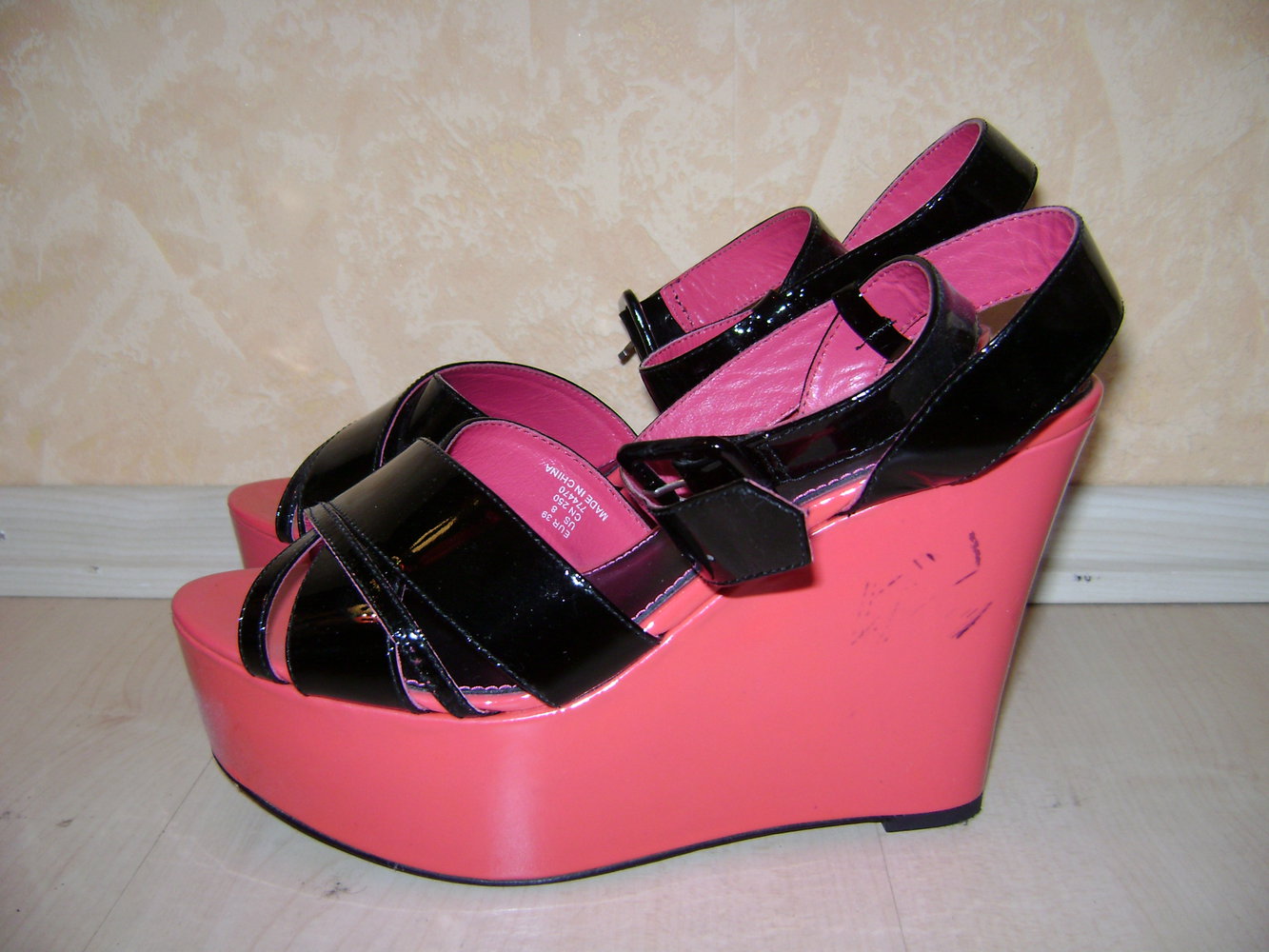 Sonia Rykiel for H&M Collection Plateau Sandalen Pink Lackleder