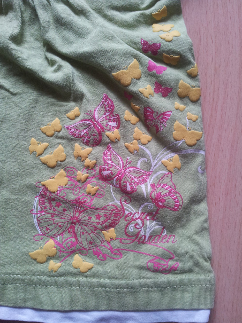 Top Schmetterling grün bunt Gr. 92 ärmellos 