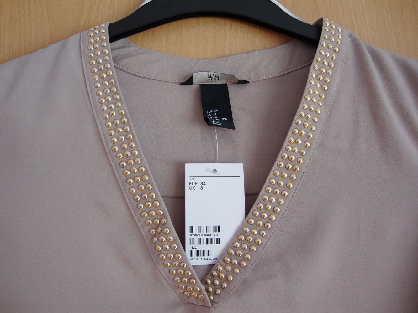 NEU! H&M Vokuhila Bluse mit goldenen Nieten