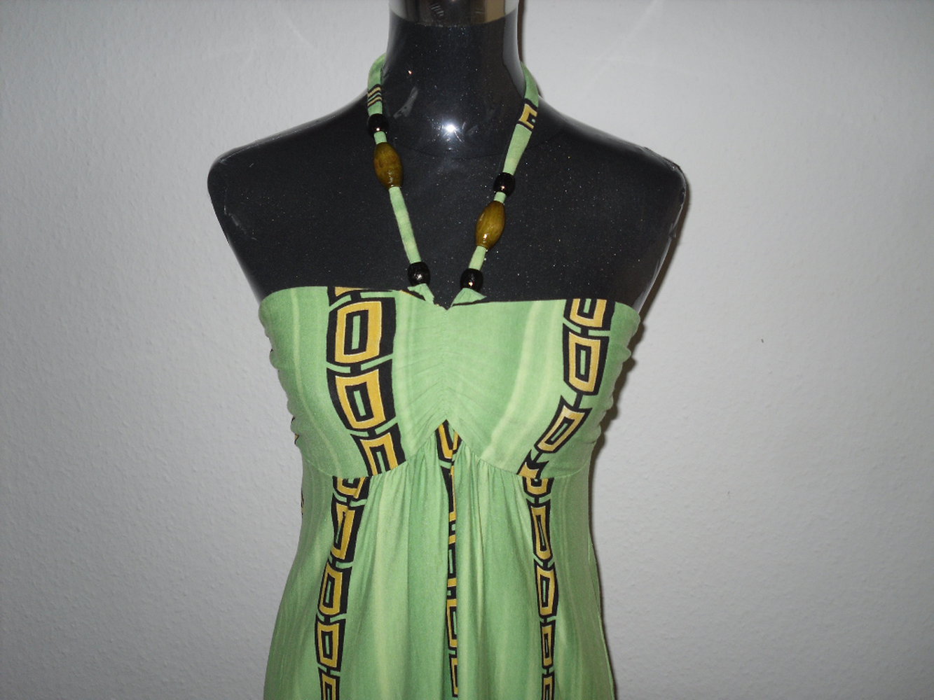 knielanges stretch Viskose Kleid Neckholderkleid in Gr. M 40