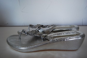 Silbener  Latschen  Sandalen  Trendi