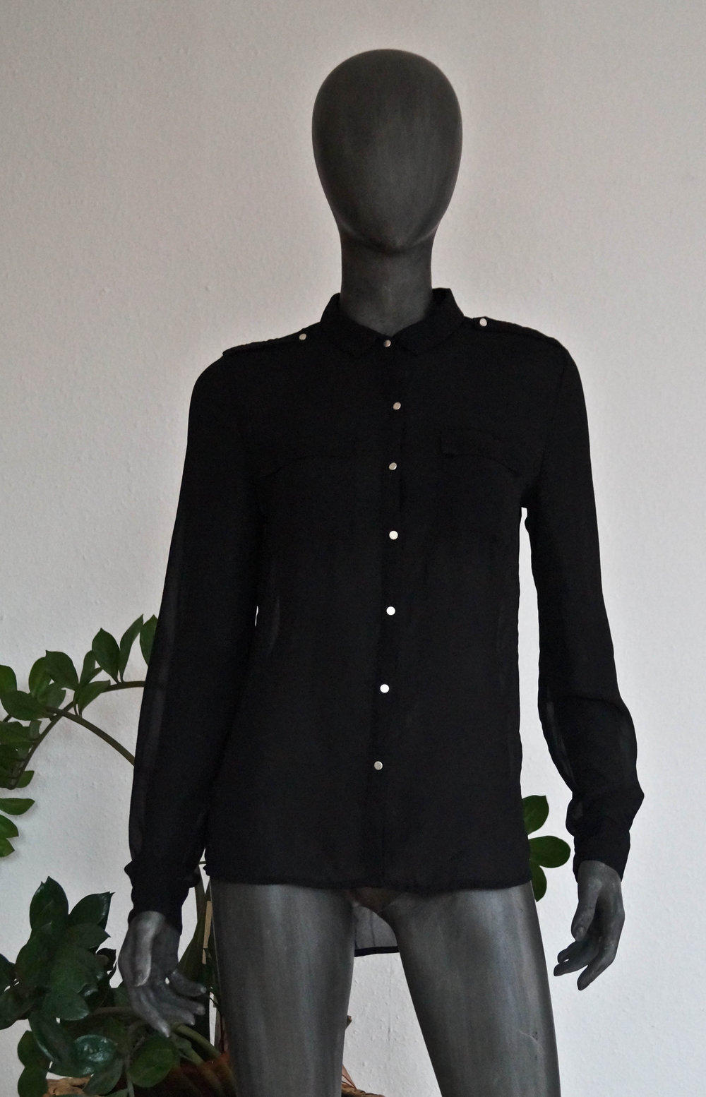 Transparente vokuhila Bluse