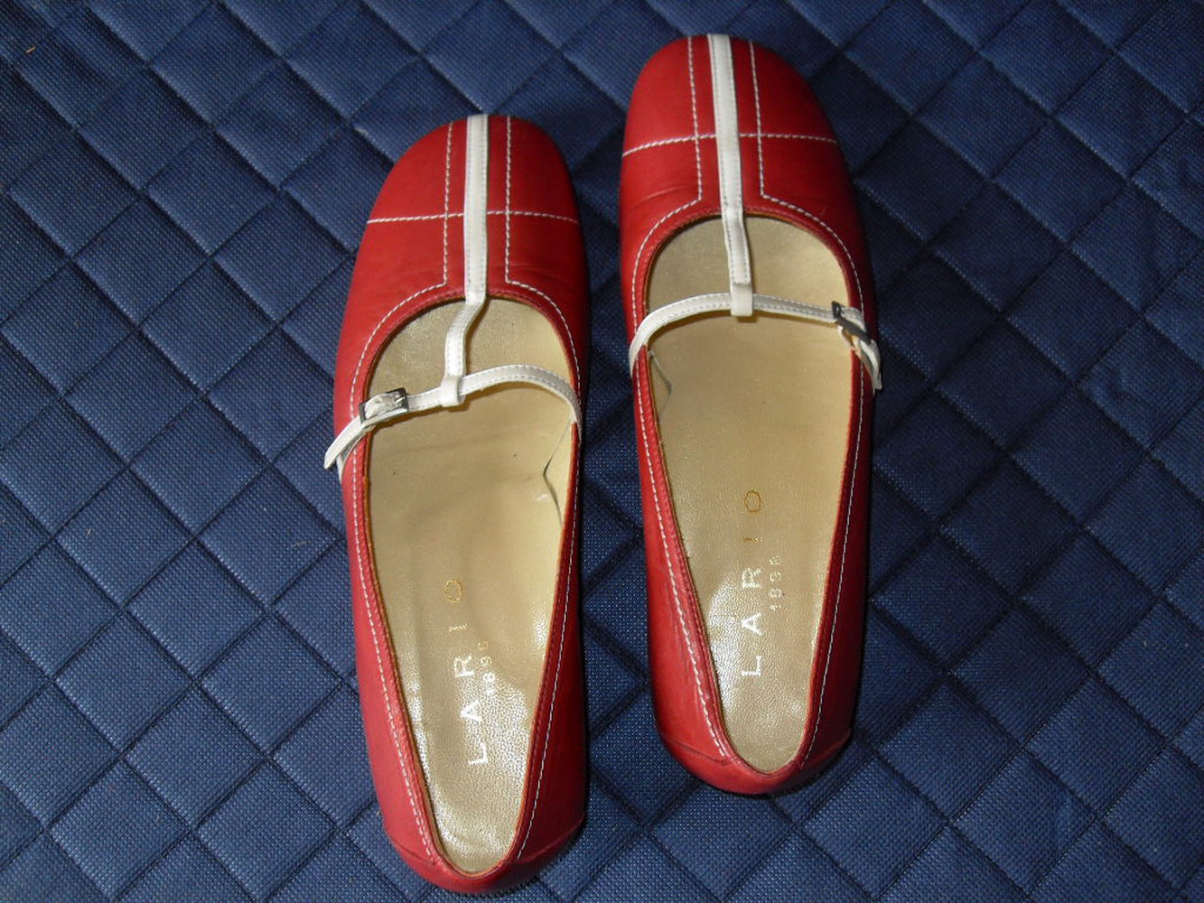 LARIO Schuhe Gr.37 neuwertige Ballerinas bicolor red SHOES