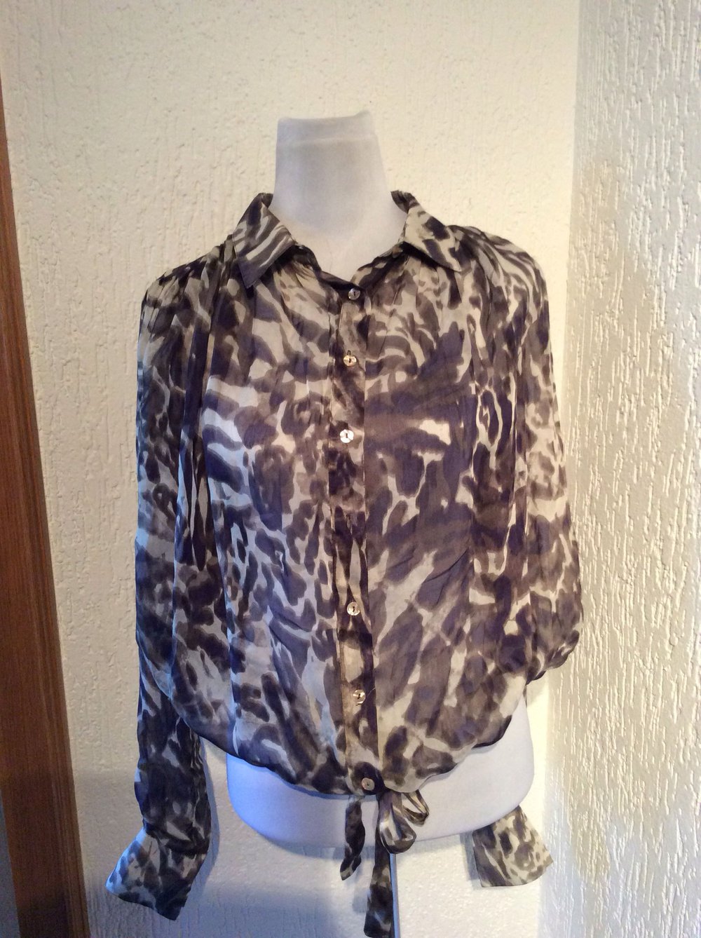 Plein Sud Jeanius Bluse Größe 36 durchsichtig 