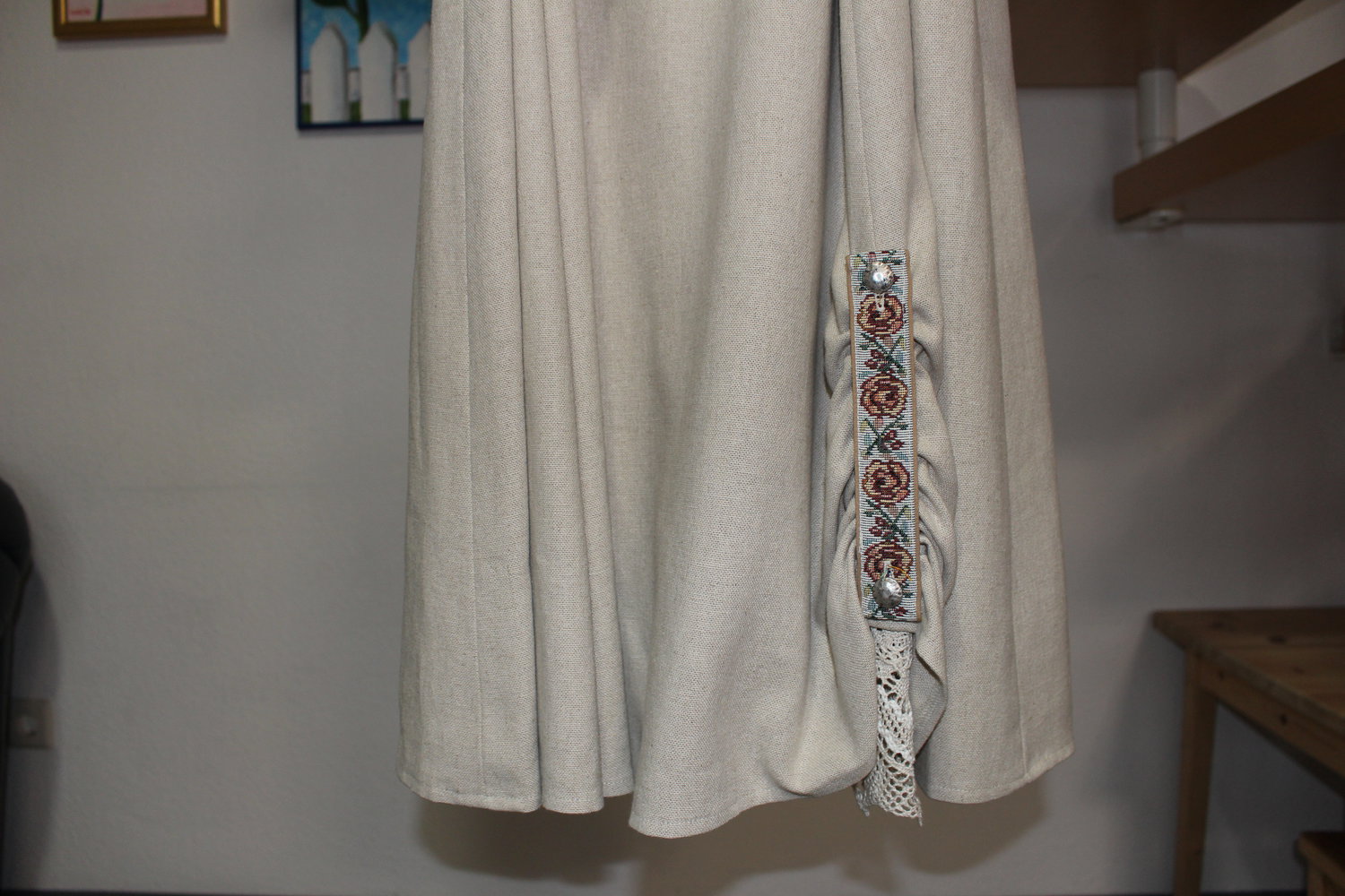 351. Landhaus-Set aus Rock, Oberteil und Gürtel von C&A, Gr. 40