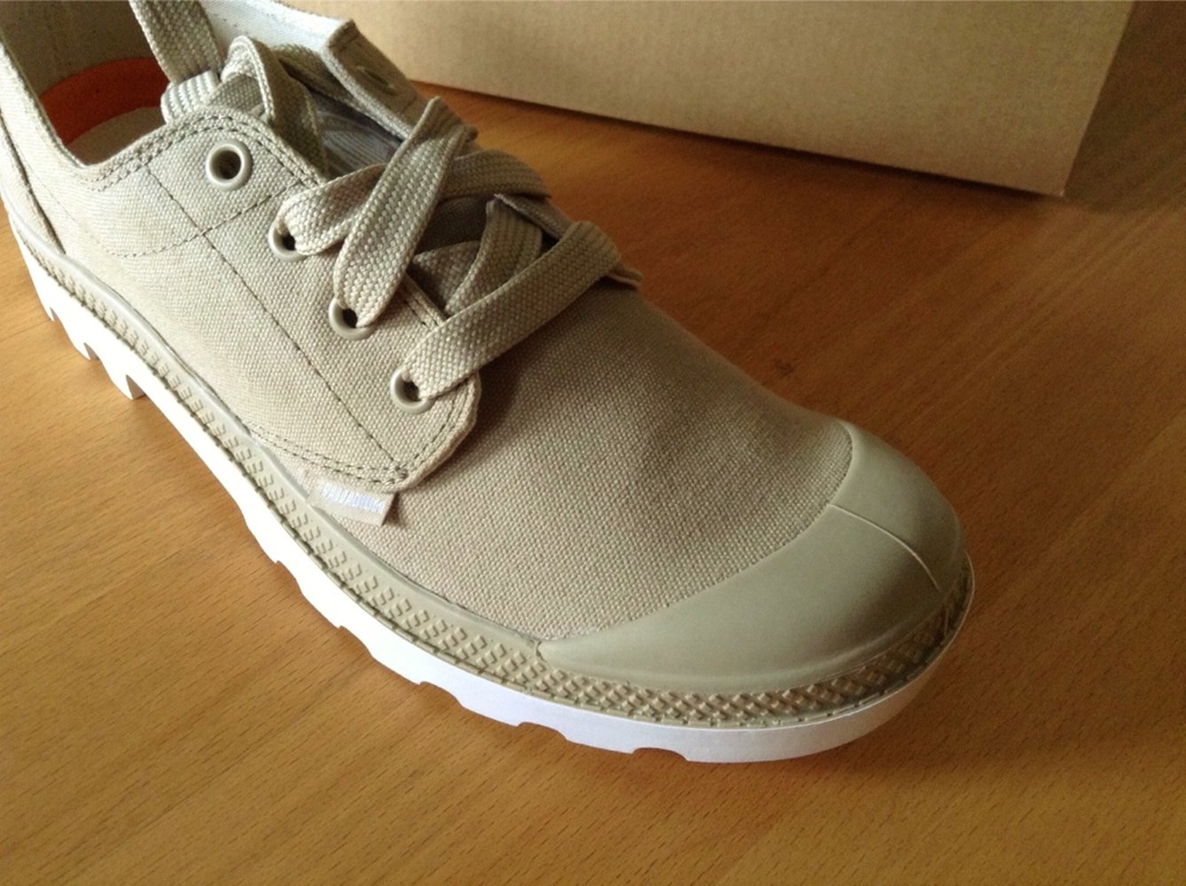 ungetragene #palladium oxford #pampa halbschuhe, safari /beige, Gr. 39