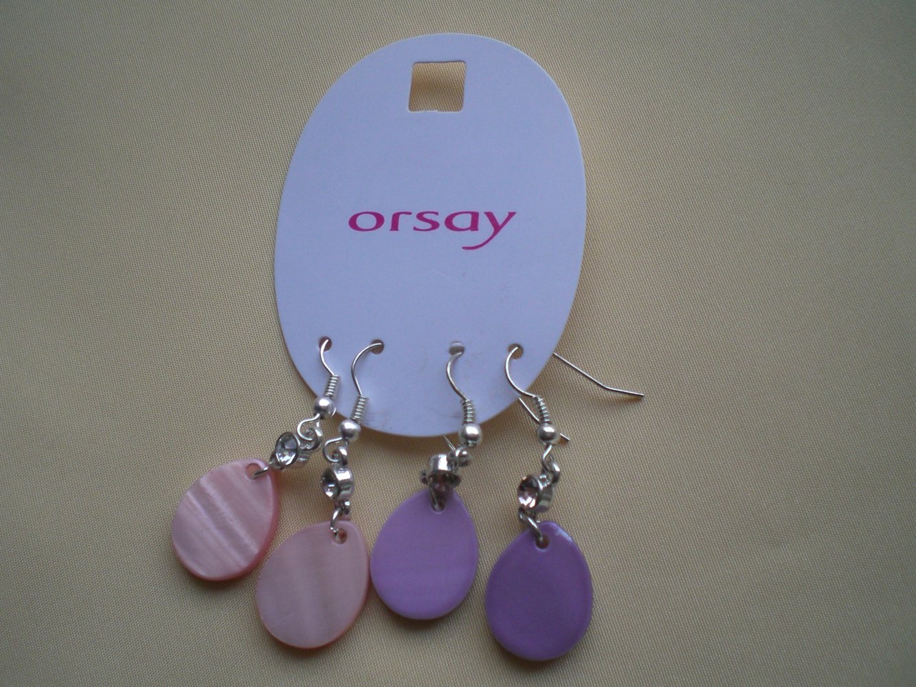 2 Paar Ohrhänger (Modeschmuck) in den Farben lachs + altrosa (NEU)