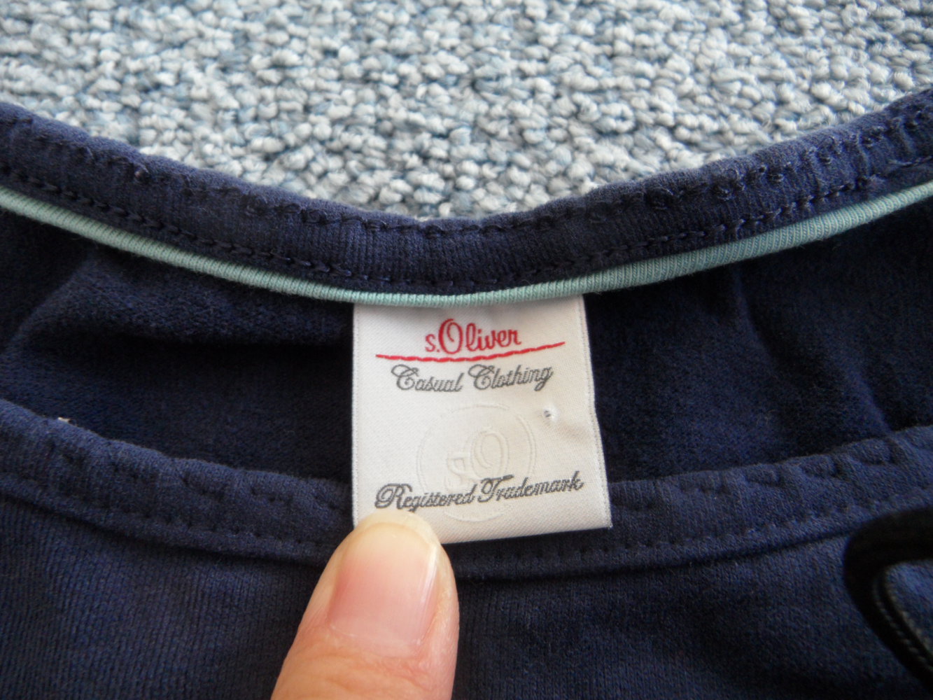 s.Oliver schönes Langarmshirt ganz weich Spruch 122/128