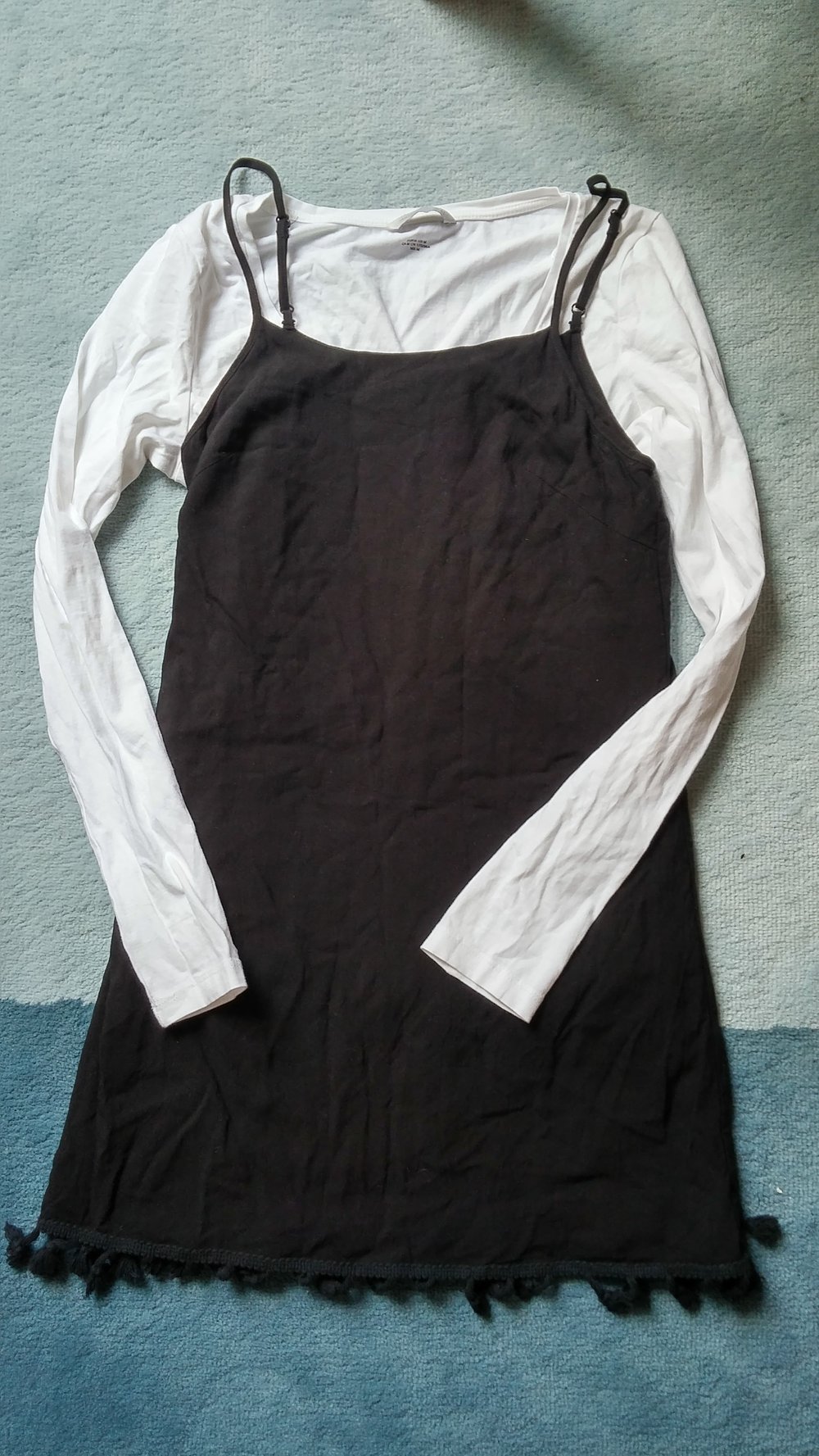 Slipdress Camisole Kleid Minikleid Schwarz 