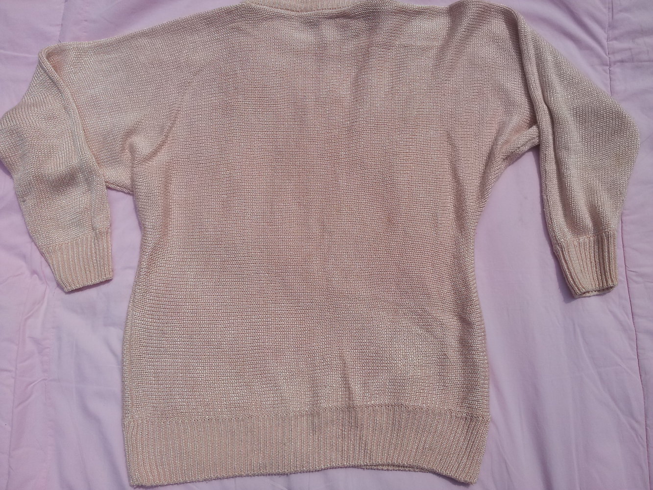 Pullover altrose Blumen Perlen Pailletten Viskose Raime