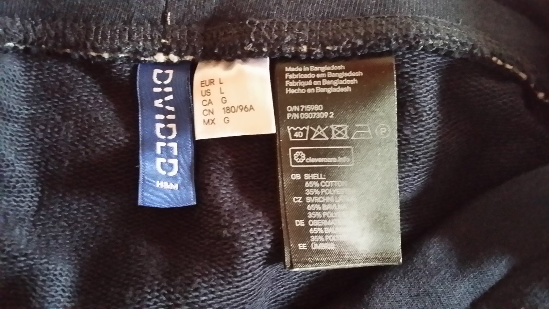 Sporthose knielang blau – neu – Größe L