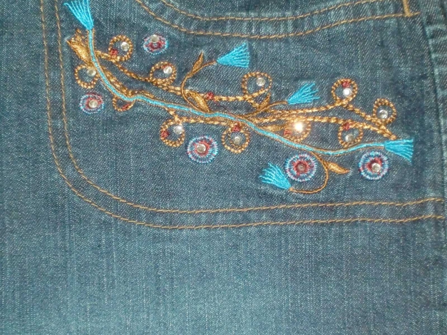 7/8-Jeans, Gr. 36 K (Kurzgröße), blau