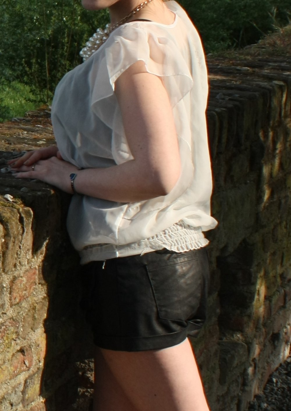 Schöne transparente Chiffon Bluse, Gr. 36