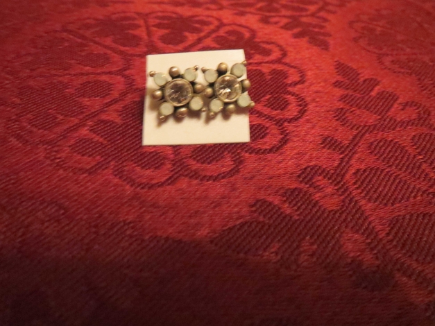 Kette mit Ohrstecker, neu, 26 cm