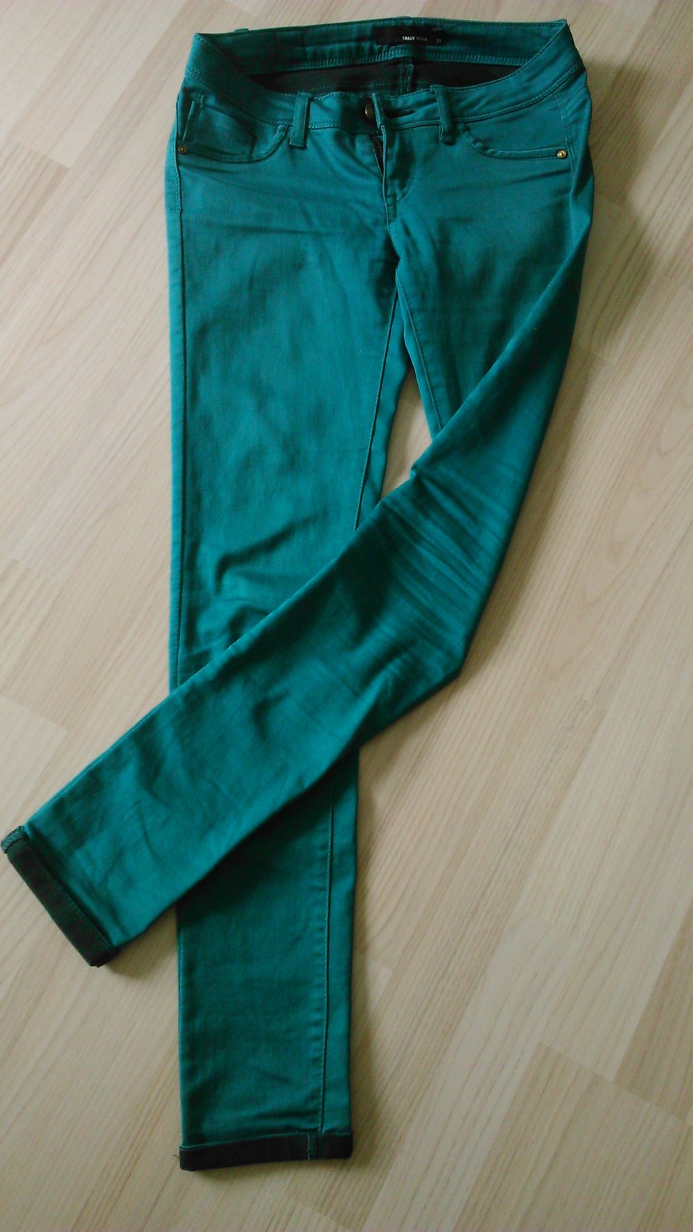 Smaragdgrüne Chinohose