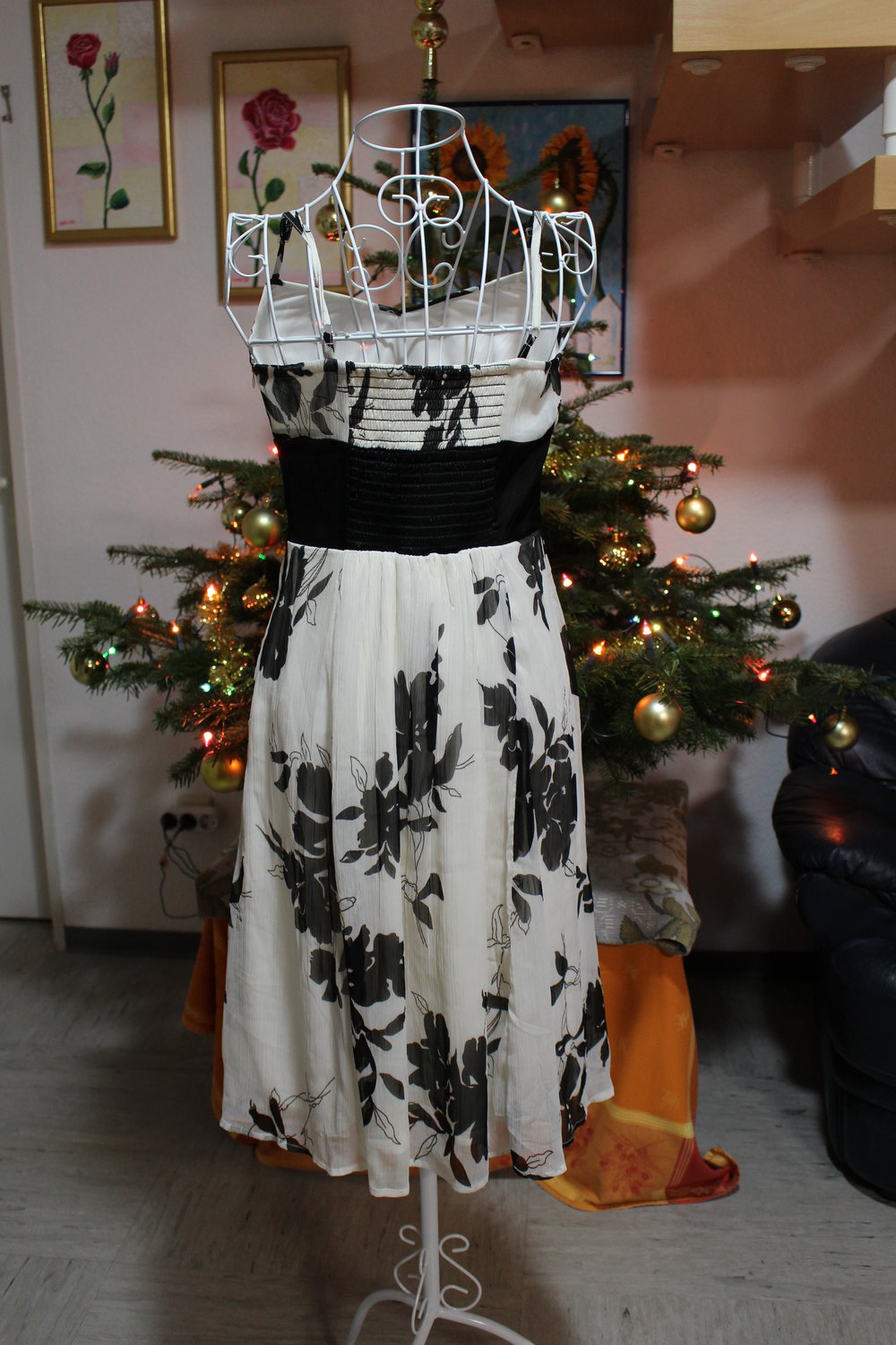 177. Sommerkleid schwarz-weiß, Gr. 36