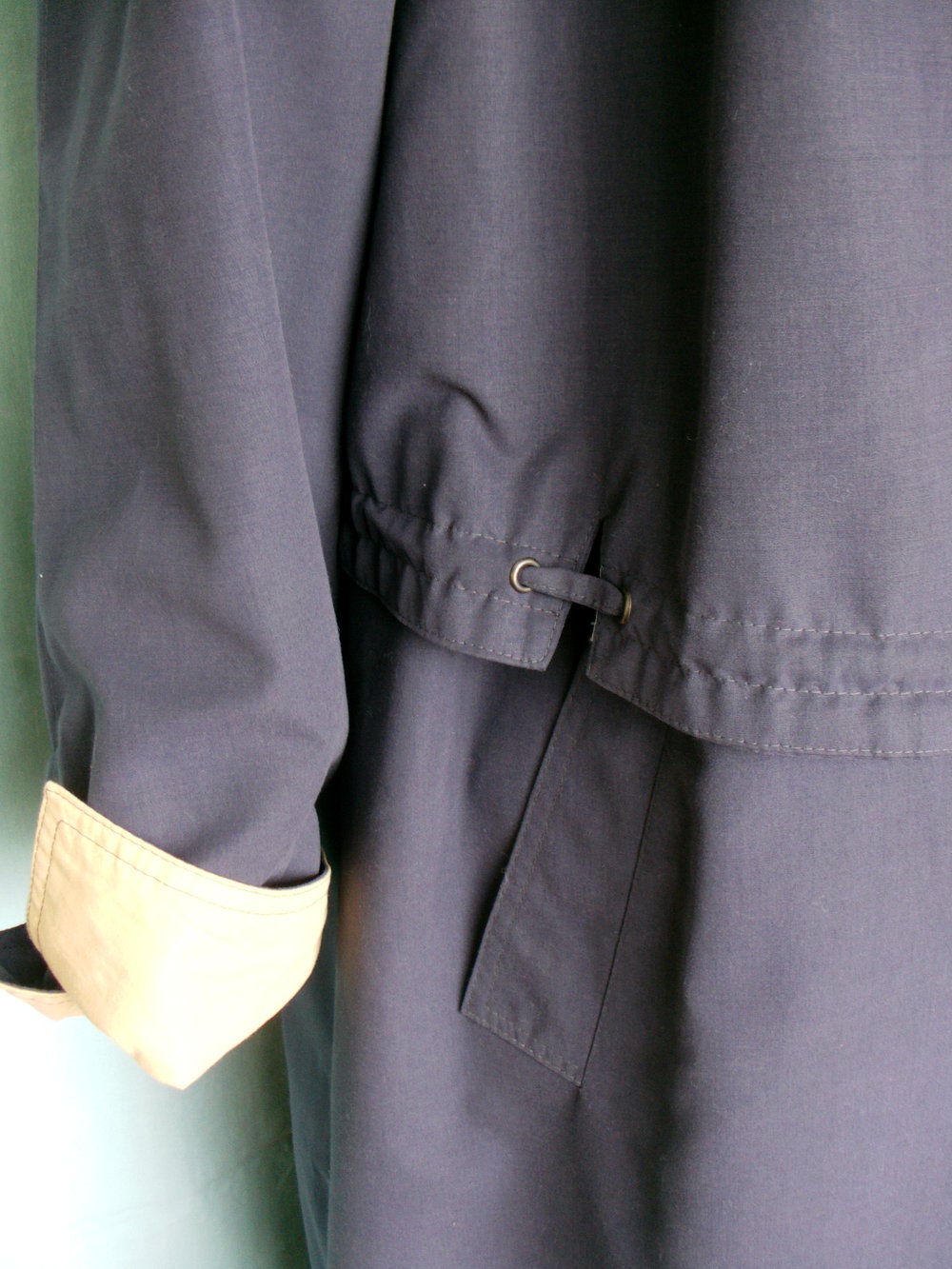 Trenchcoat lang, Popelin Mantel , Übergangsmantel