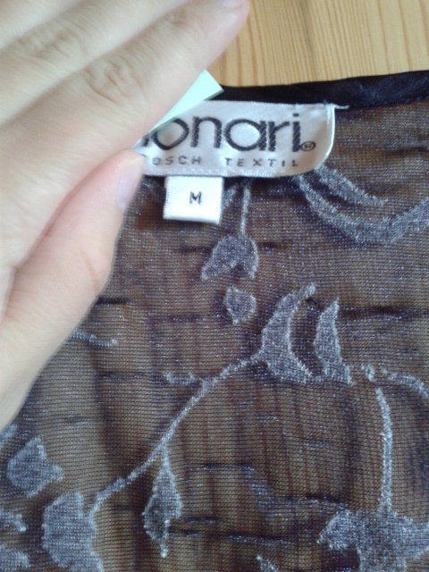 Weste, transparent, Muster, Knöpfe, schwarz, weiß, M, ärmellos