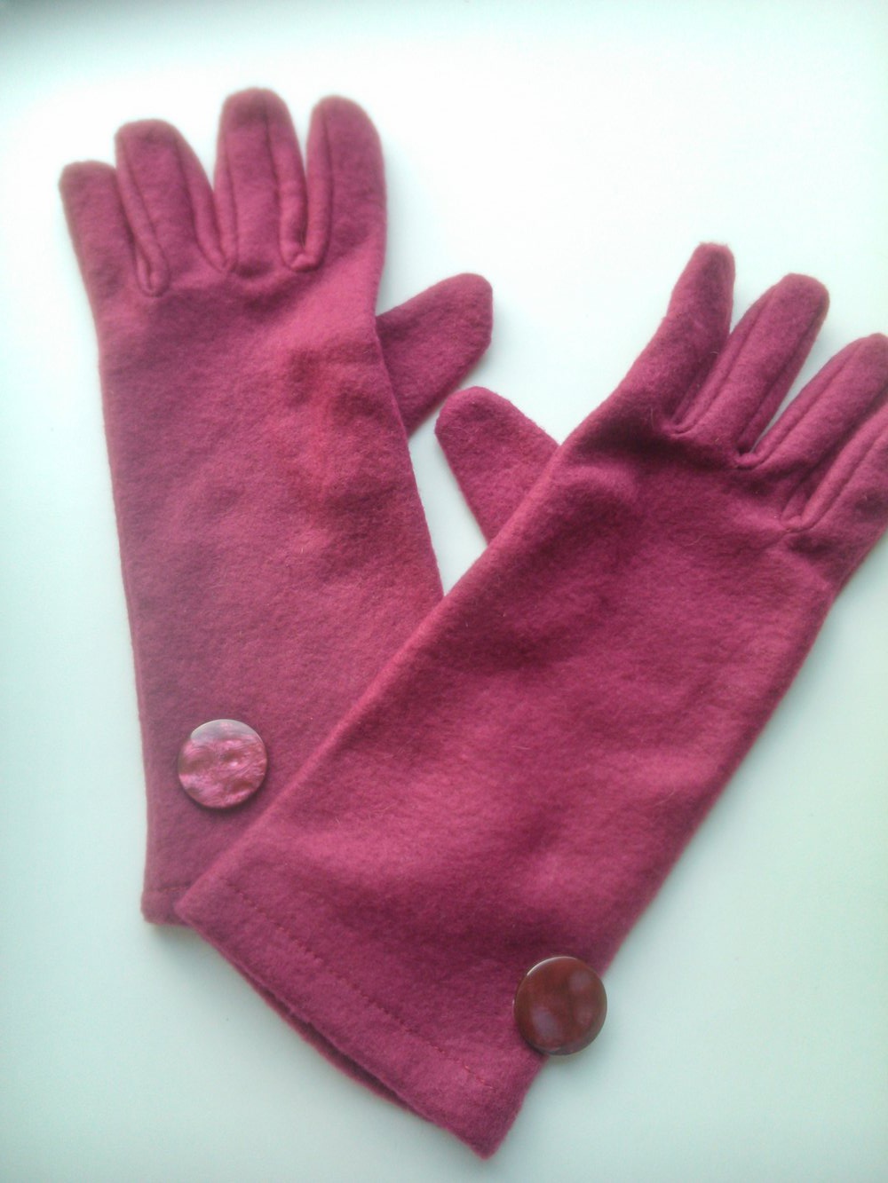Weiche bordeaux Handschuhe aus Polyester