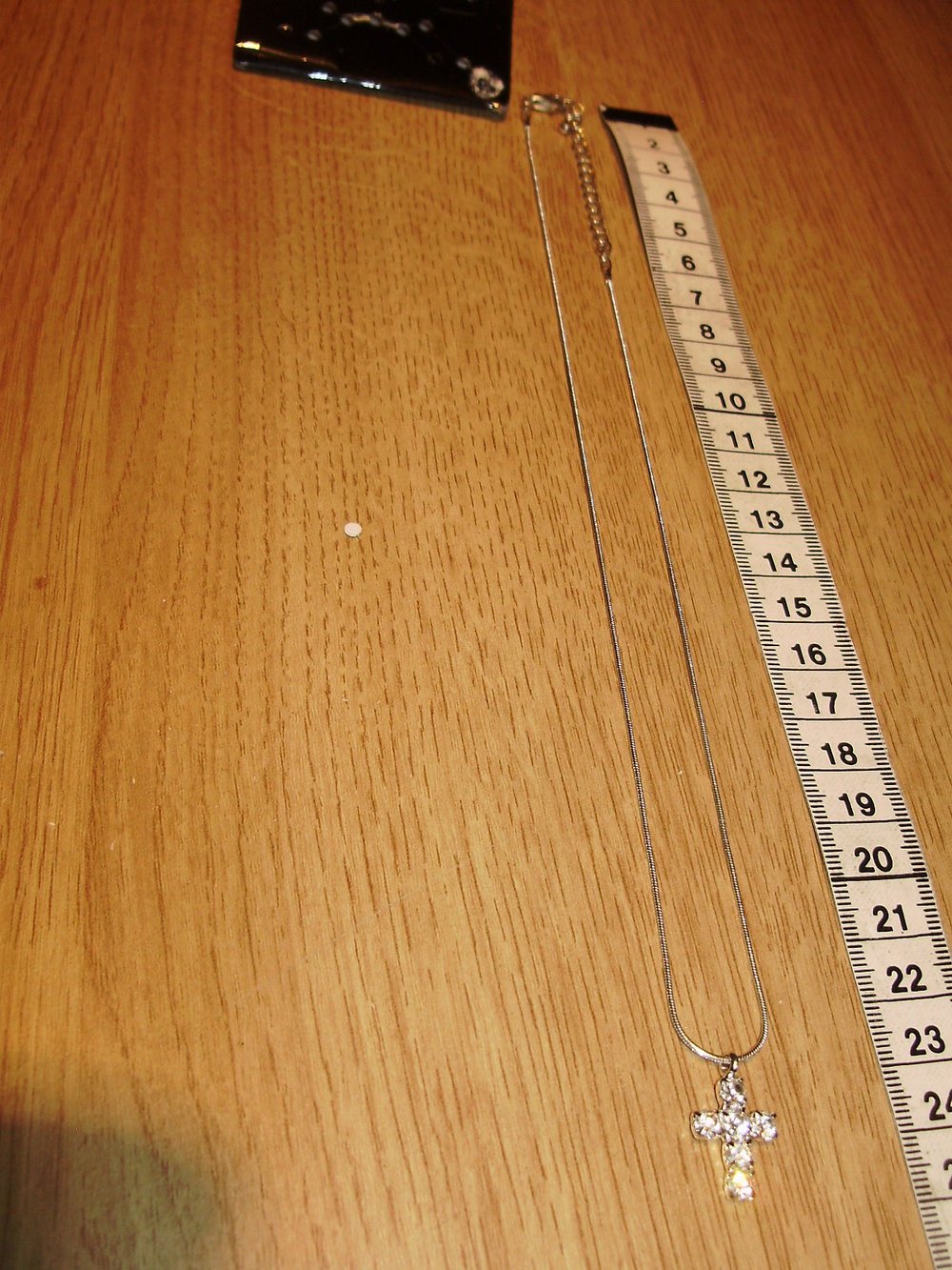 Kette silbern zart filigran Glitzerkreuz NEU