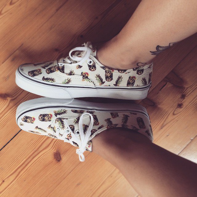 Vans Authentic Sneaker Ananas Totenkopfe 36 5 Kleiderkorb