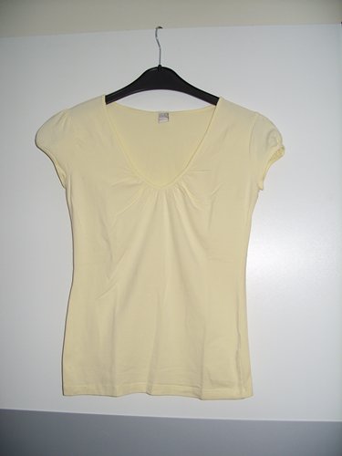Basic T-Shirt vanille/gelb