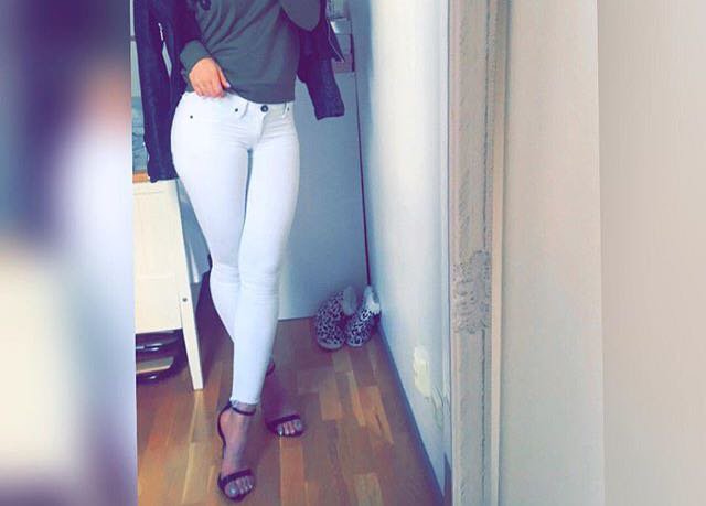 Skinny Jeans in weiß