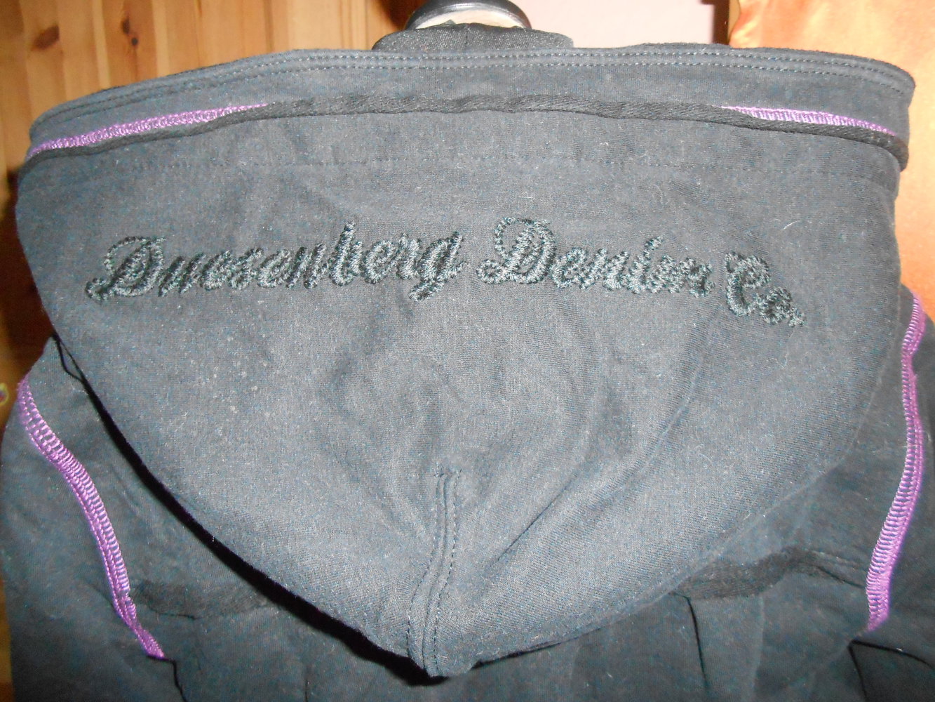Pullover Hoodie lila schwarz S duesenberg