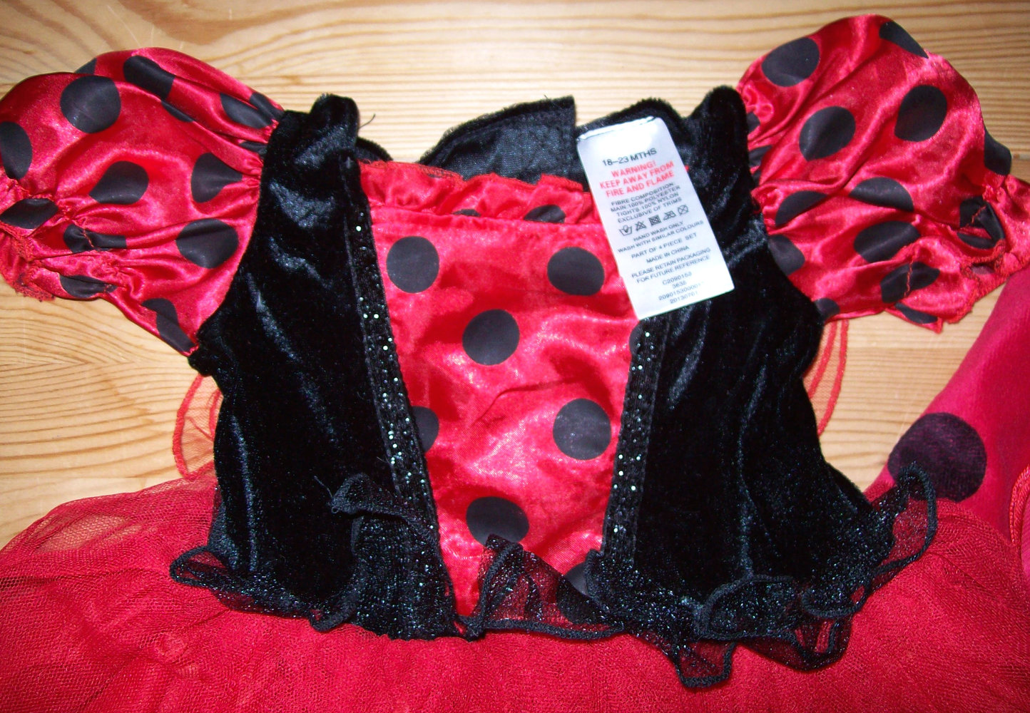 aus England-ganz süßes Marienkäferkleid 18-23m 74-86