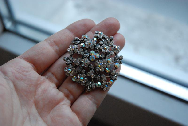 Vintage Strass Brosche