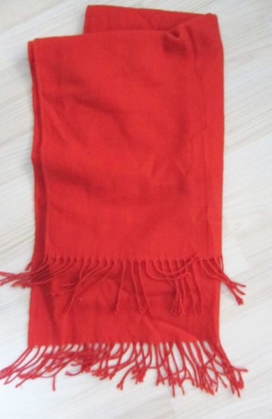 H&M Strickschal orange XL Schal fransen
