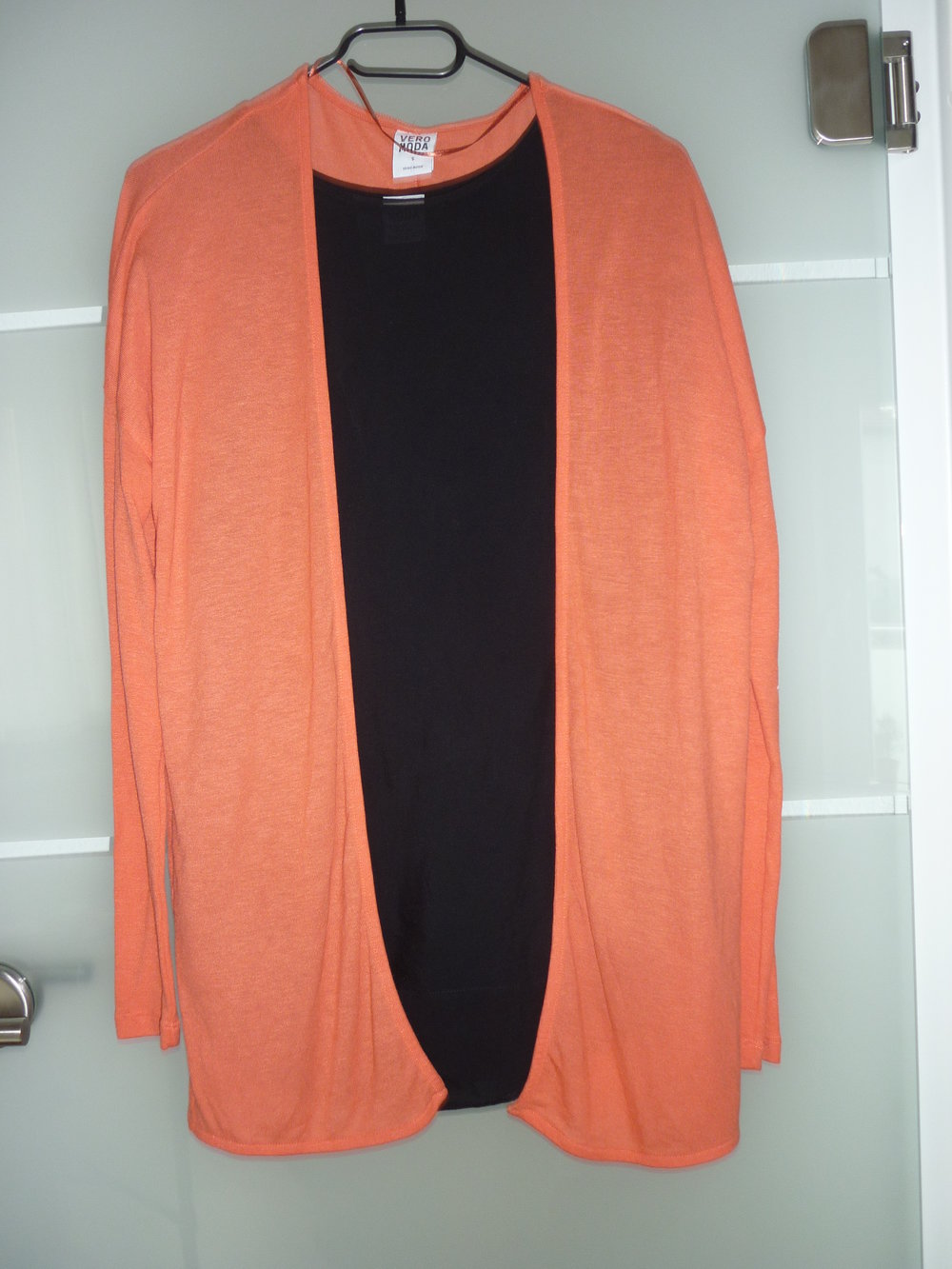 Vero Moda Cardigan Oversize Wasserfall korall Größe S 