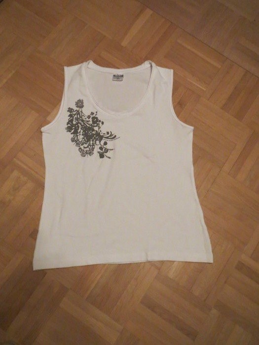 Top, Sommertop, Gr.38/S, weiß-creme, stretch