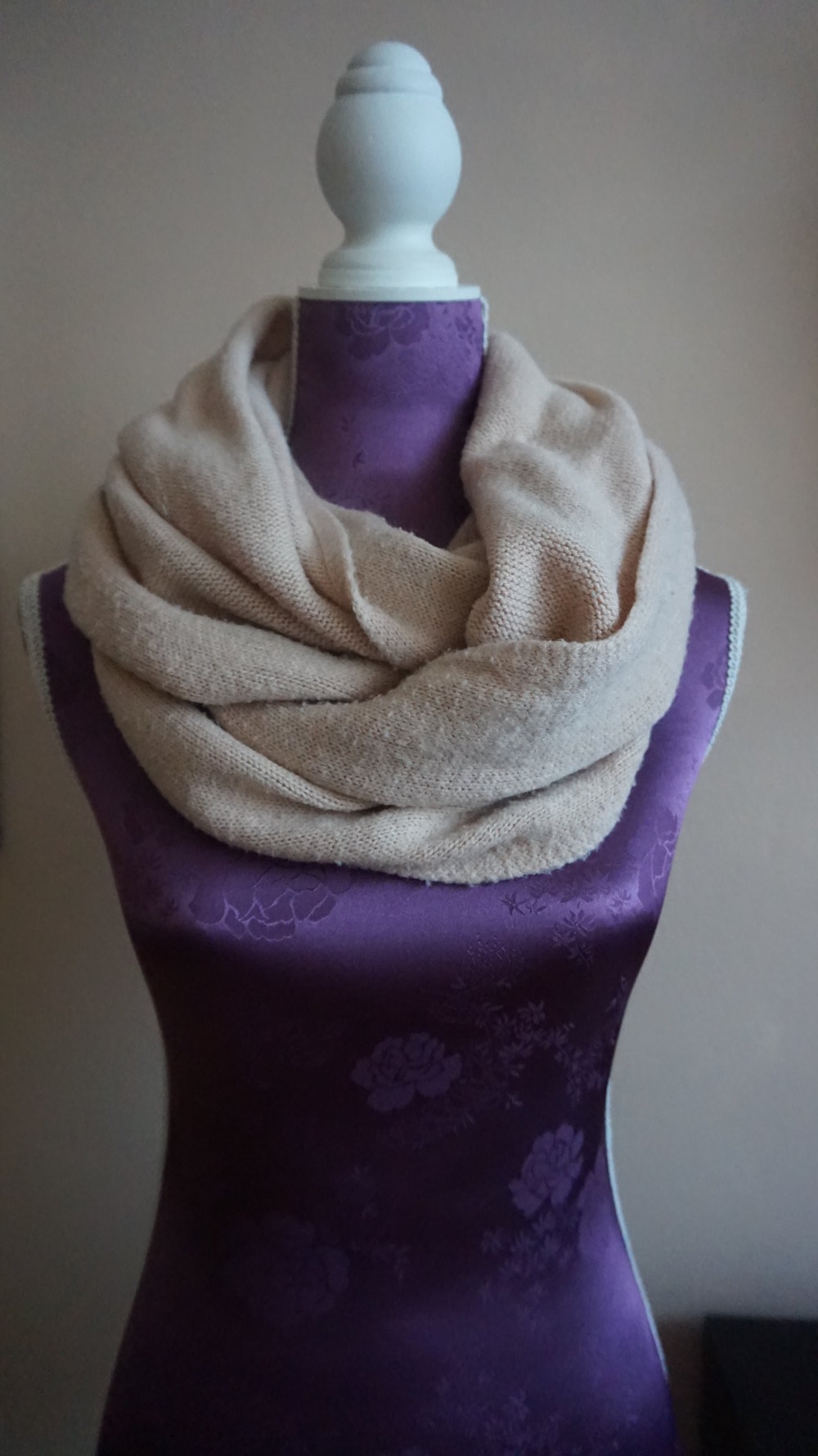 schöner Strickloop, beiger SchlauchSCHAL