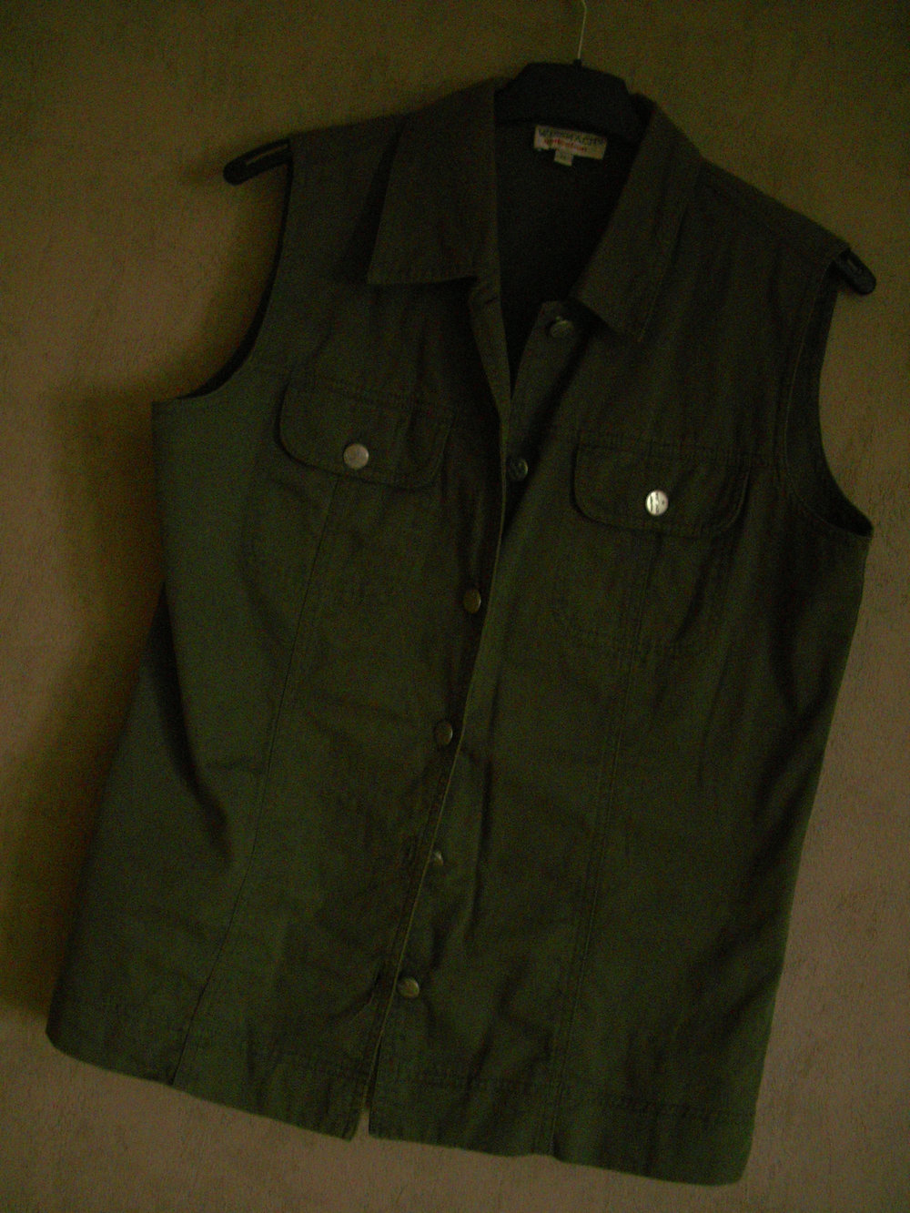 Jeansjacke Cargo, Gr. M, Wissmach, oliv, Jacke Ärmellos Jeansjacke Canvas