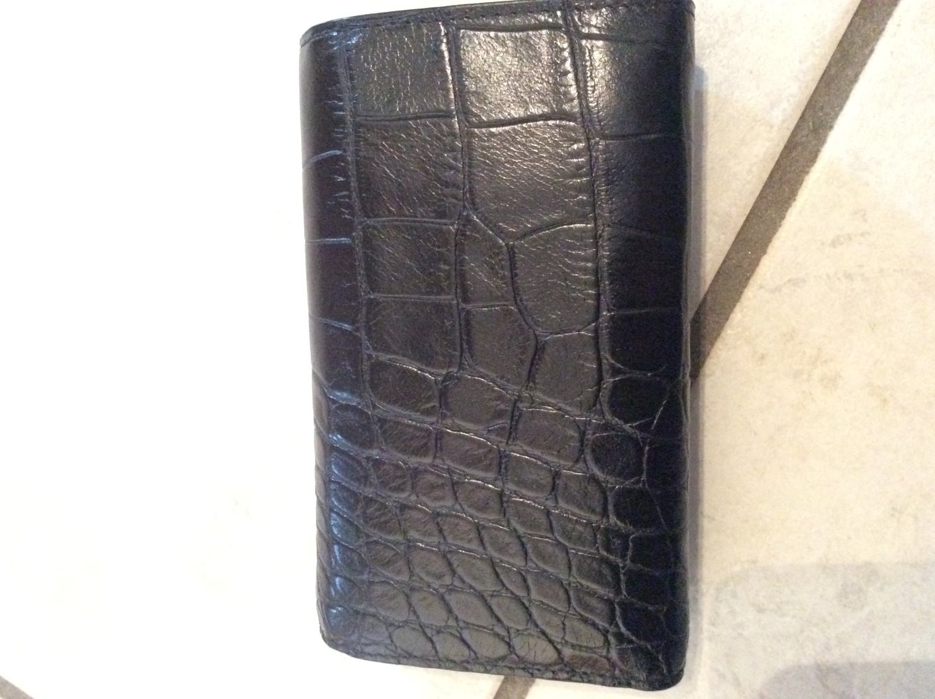 Piquadro Geldbeutel Geldbörse Portemonnaie neu KrokodilLeder Optik Leder schwarz  
