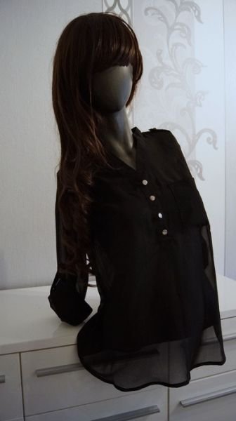 Bluse Schwarz ausgez. XL auch L 40